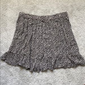 American Eagle High Waisted Leopard Print Skirt